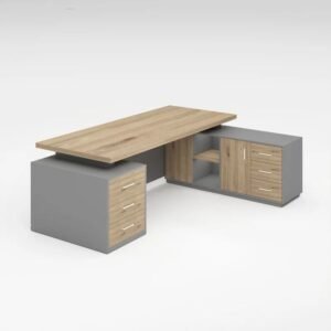 Bureau Exécutif Design Bois et Gris